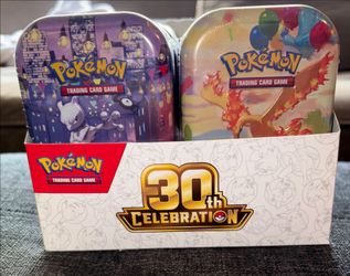 Pokémon 30th Celebration mini tins. Sealed.