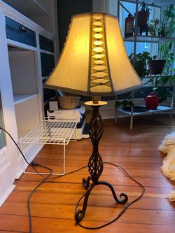 Metal wrought lamp