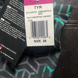 TYR boys size 26 swim trunks