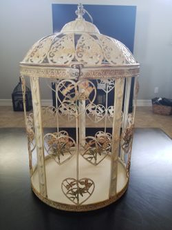 Decorative Metal Bird Cage 24" H X 15 1/4" W