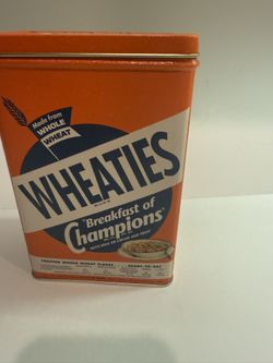 Wheaties Breakfast of Champions Tin Box 1990’s Can Cereal Collectible Vintage