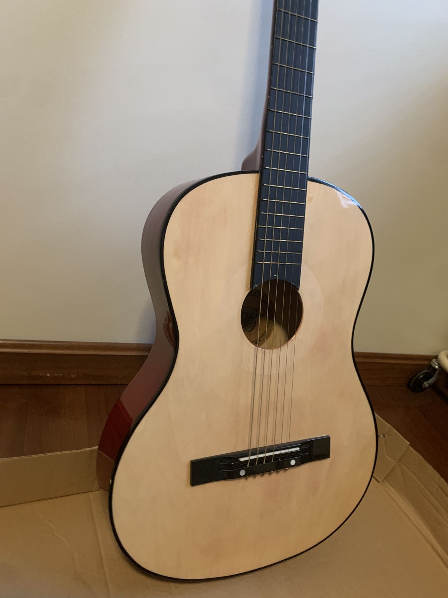 38” Natural Acoustic Guitar Set, Bridgecraft 