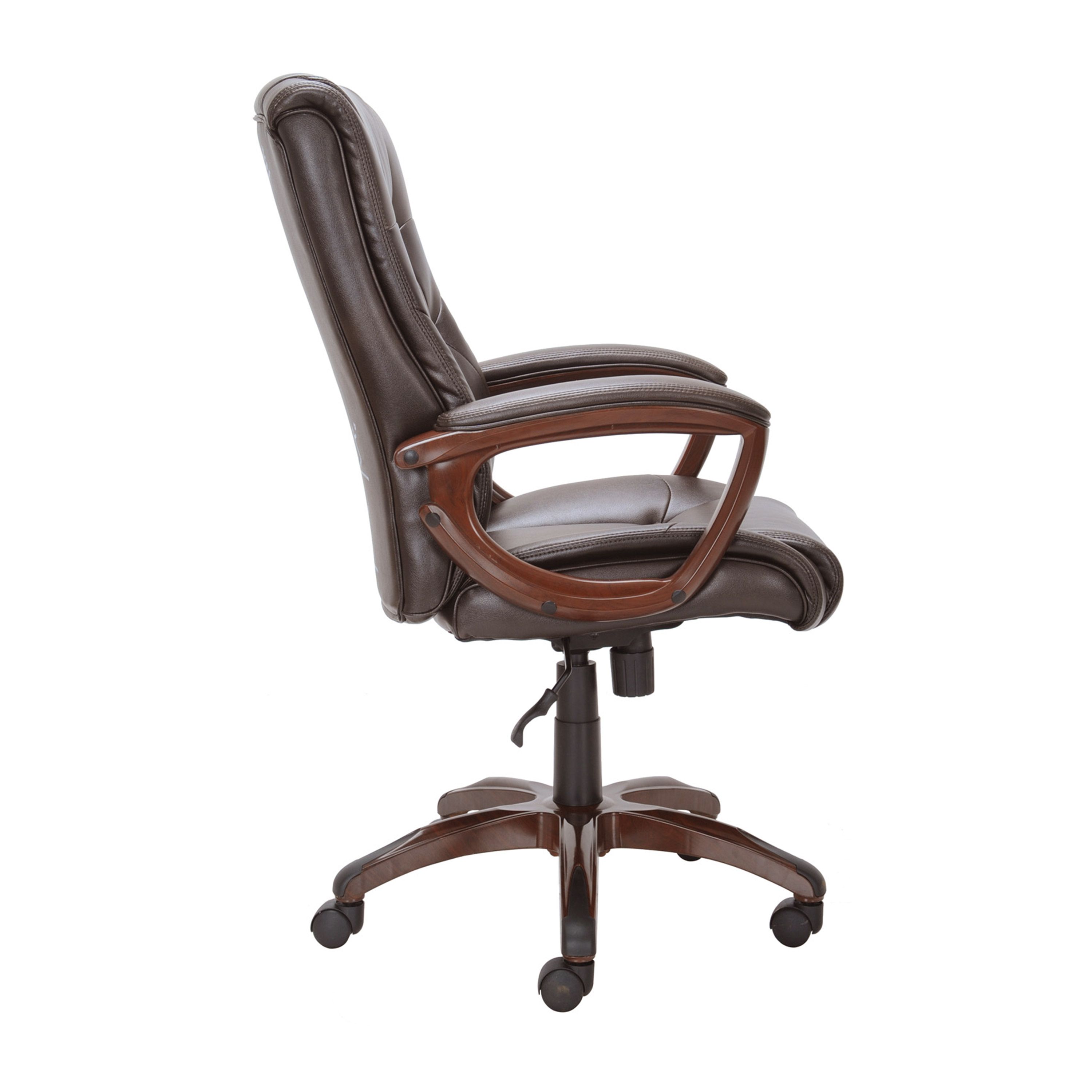 NEW Executive Office Chair Bonded Leather Desk Seat Luxurious Computer Elegant Rolling Laptop Working Seating Work Station Soft Brown *↓READ↓*