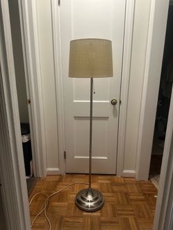 Silver floor lamp