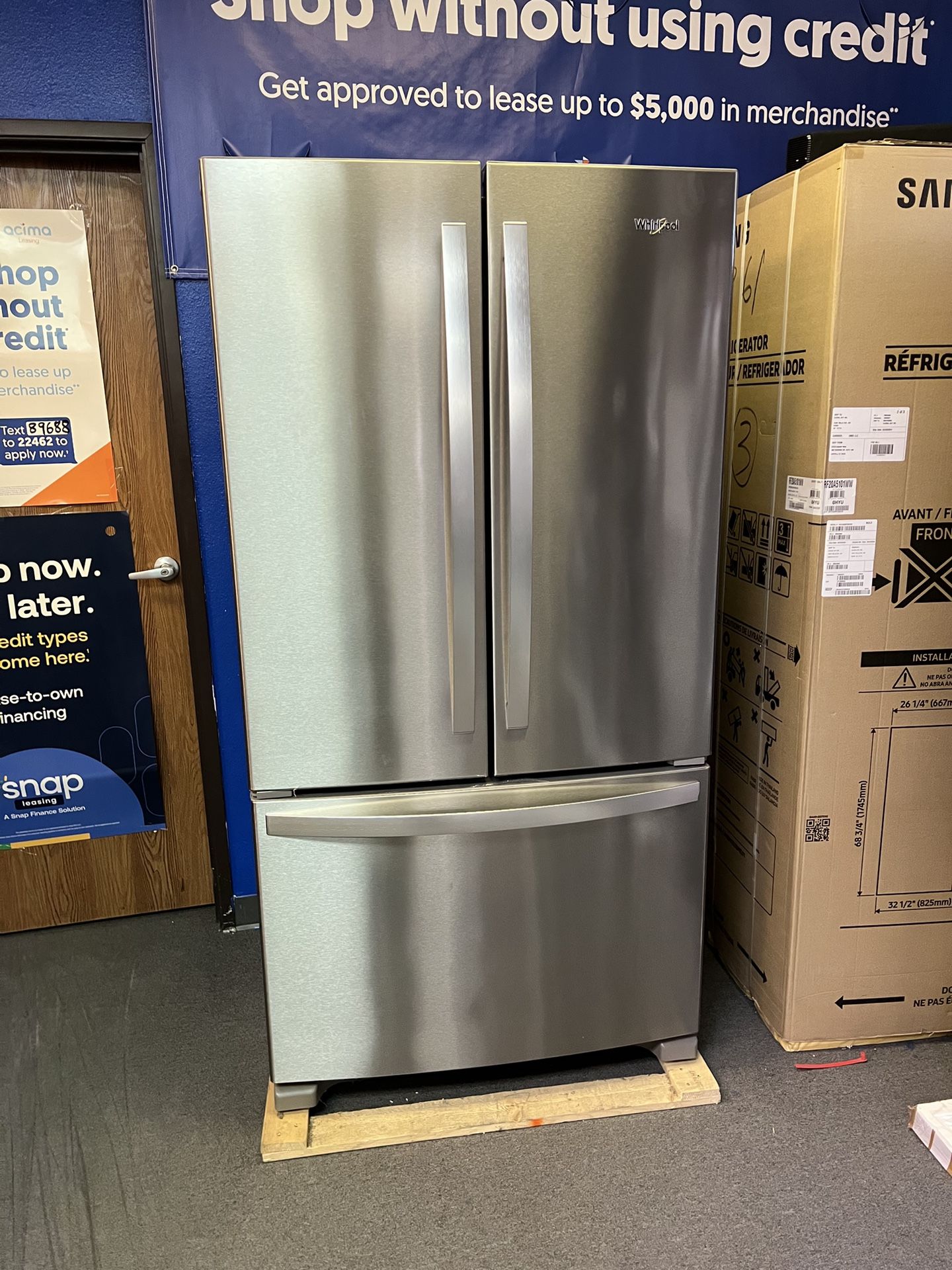 Whirlpool 3 Door Stainless Steel Fridge 