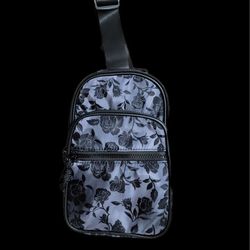 Womens Black Flower Crossbody Bag * New W/o Tags*