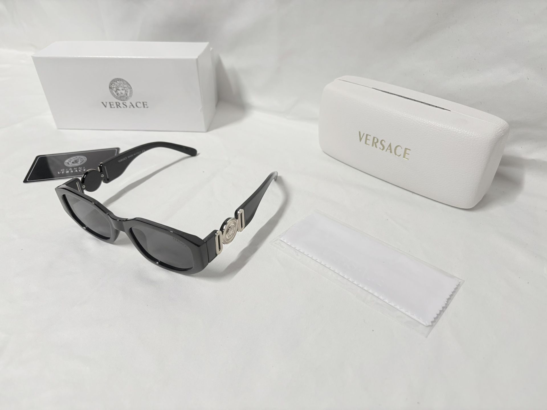 Black Frames Gold Decals, Versace Sunglasses