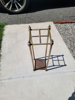 Brass and cast iron Walking stick holder