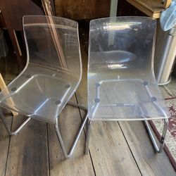 2 Mid Century Molded Chairs