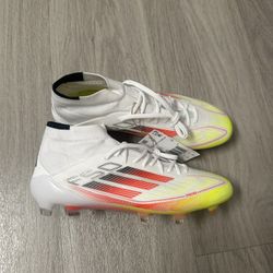 Adidas Adizero F50 Elite Mid FG White Red Soccer Cleats  Women's Size 8