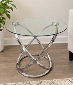 Glass side table