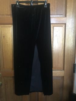 Long Black Velvet Long Skirt Size Medium/Large