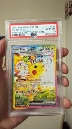 2024 Pokemon SSP EN Surging Sparks Pikachu EX Special Illustration Rare PSA GEM MT 10