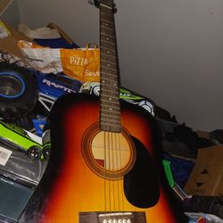 Vintage 6 String Acoustic Guitar Sunburst Rogue