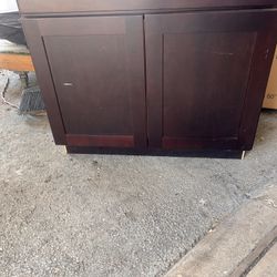 Wooden Espresso Sink  Base Caninet
