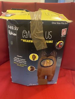 Halloween Costume Among Us Wear wolf Inflatable Adult 1 Size Fits Most