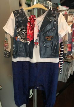 Biker baby costume fits up to 2 yrs old
