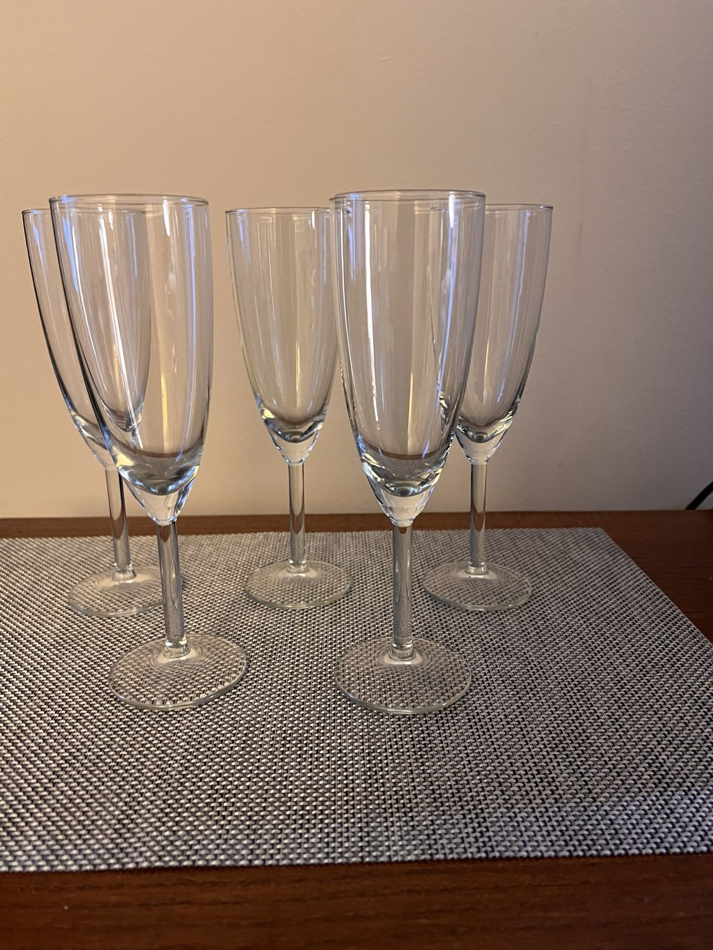 Set of 5 Champagne Flutes from Crate & Barrel  