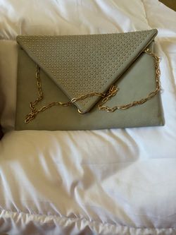 Studded Envelope Clutch with Gold Chain Strap