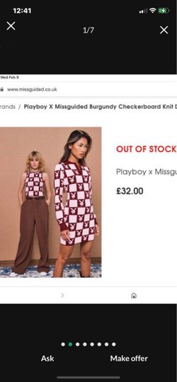 Very Limited Playboy Logo Dress By Missguided Company Size 2 Paid $40