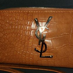 Crocodile Brown Clutch 