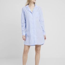 Women’s Blue Striped Boyfriend’s Nightgown 