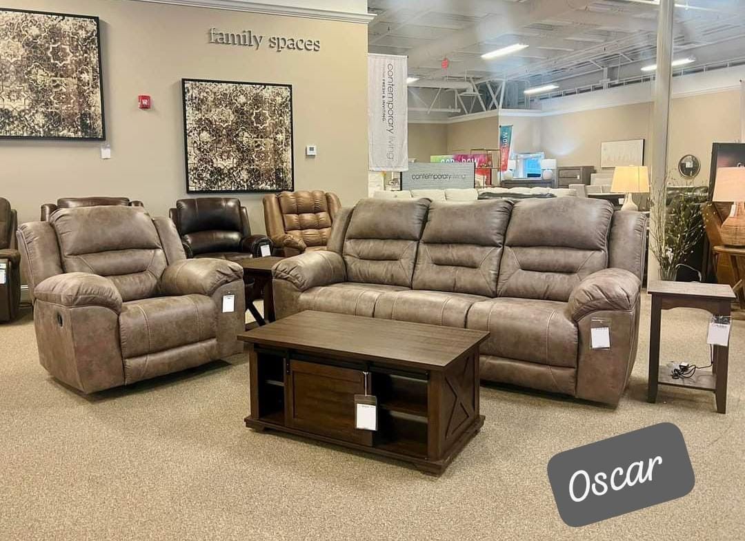 Ashley Reclining Sofa Stoneland