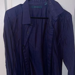 Navy Blue Men’s Button Up 