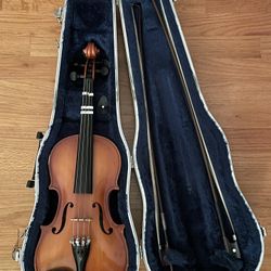 Glaesel 3/4 Violin Set for Beginners with Hard Case, 2 bows, and Shoulder Rest