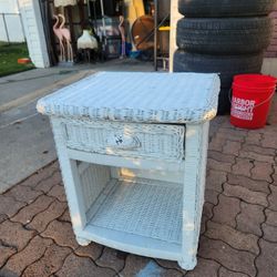 Wicker Nightstand 
