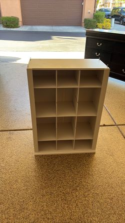 White Cubby Shelf Storage Unit