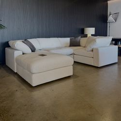 Beige Sectional Couch — Modular Cloud Sofa/ Free Local Delivery 🚚 