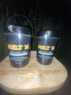 (2) Large 82oz  EBIN NEW YORK styling gel containers