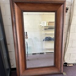 This Is A Beautiful, Very Large Wooden Mirror