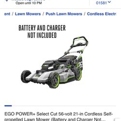 EGO POWER+ Select Cut 56-volt 21-in Cordless Self-propelled Lawn Mower 