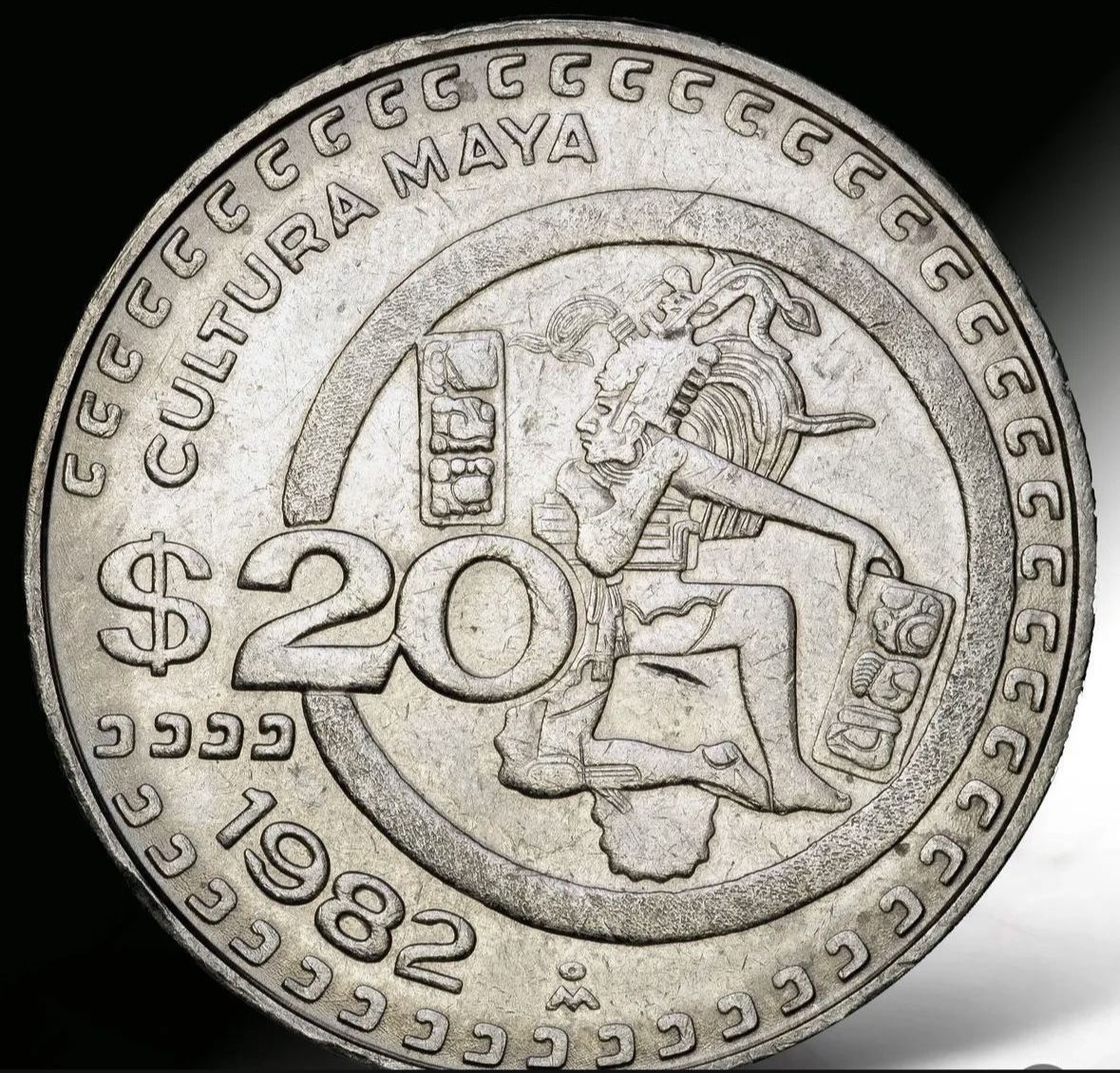 20 Pesos 1982. Vintage Coin Of Mexico
