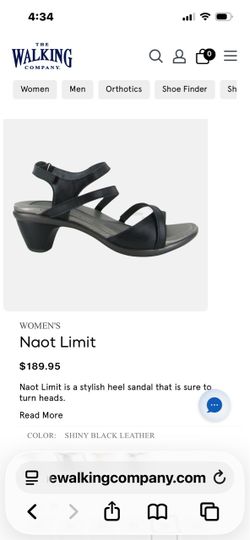 Naot Black Patent Leather  Dressy Sandals.