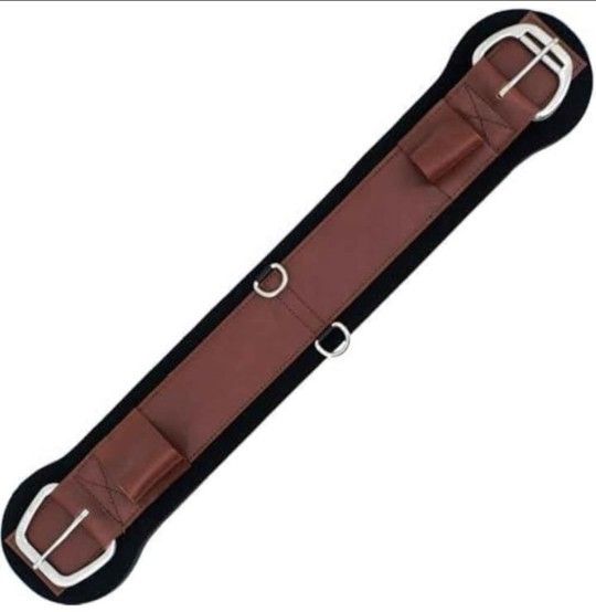 Neoprene/ Leather Horse Cinch 28in