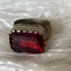 Antique Afghanistan Kuchi Tribe Mixed Metal Ring Size 10 