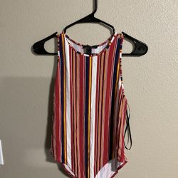 Forever 21 Striped Bodysuit