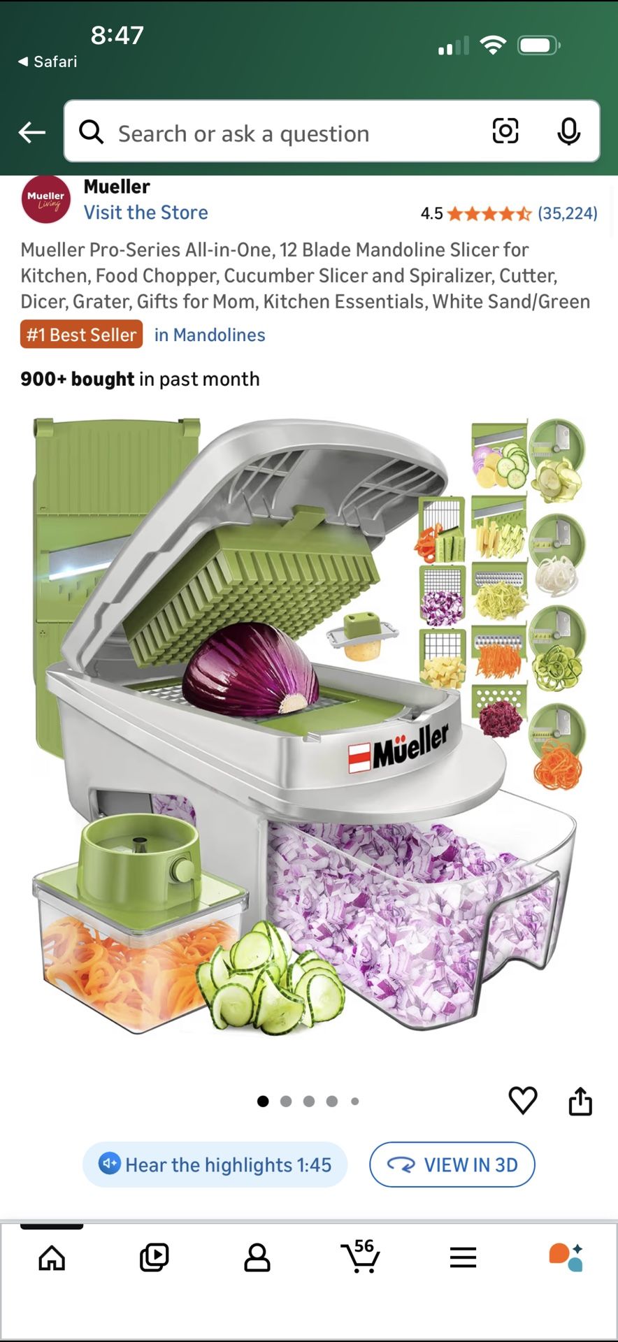 Mueller 12 Blade Pro Series Mandoline And Food Chopper