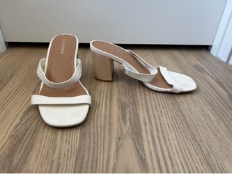 Lane Bryant white heels