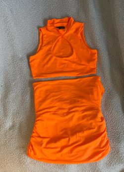 Neon Top & Skirt Set