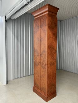 Linen cabinet made in Burl wood by KERNS- WILCHECK
