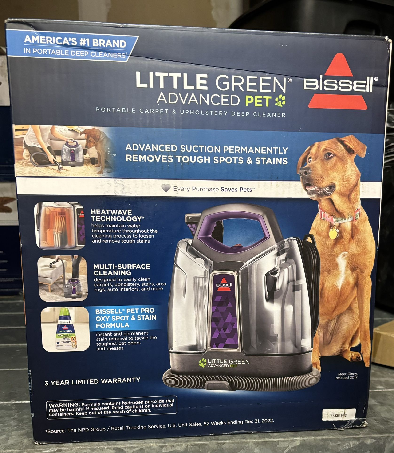 BISSELL LITTLE GREEN ADVANCED PET -NEVER OPENED