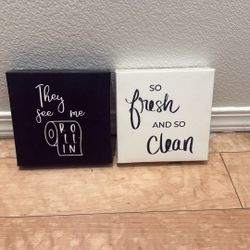 Bathroom Wall Art Canvas Decorative 