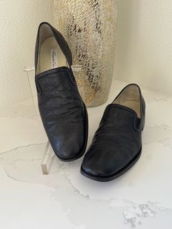 Men’s Shoes Kenneth Cole Black Leather Slip-On Loafers. Size 11M