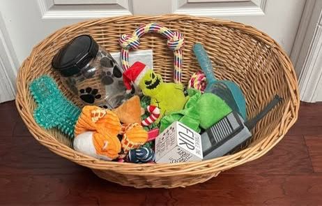 Dog toys and Items in a basket just $10 for all