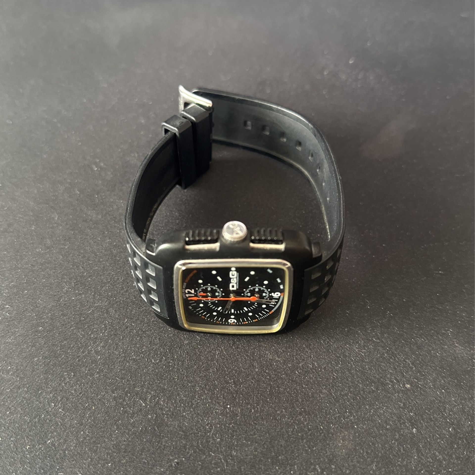 Dolce & Gabbana men’s Square watch Silver Black Dial DW0362