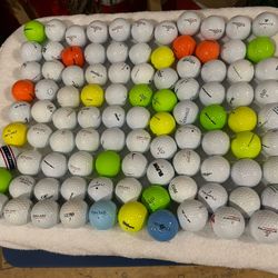 100 Golf Balls (used) Mixed Mfgs. Excellent Condition 5/A